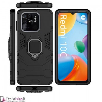Sustiprintas dėklas 4in1 - juodas (telefonui Xiaomi Redmi 10C) Sustiprintas dėklas 4in1 - juodas (telefonui Xiaomi Redmi 10C)